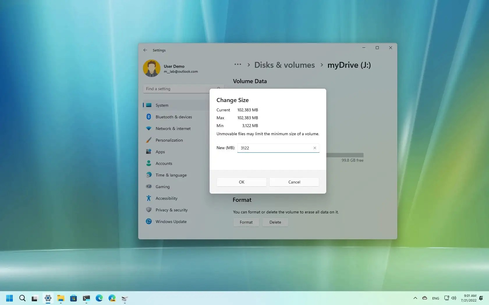 How to change partition size on Windows 11 Pureinfotech