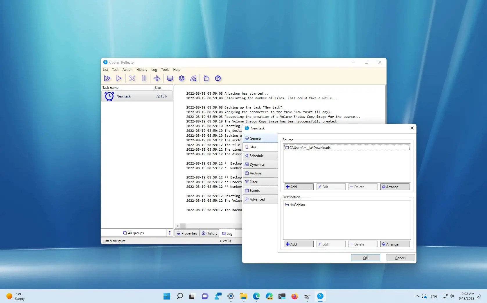 How To Create File Backup With Cobian On Windows 11 - Pureinfotech