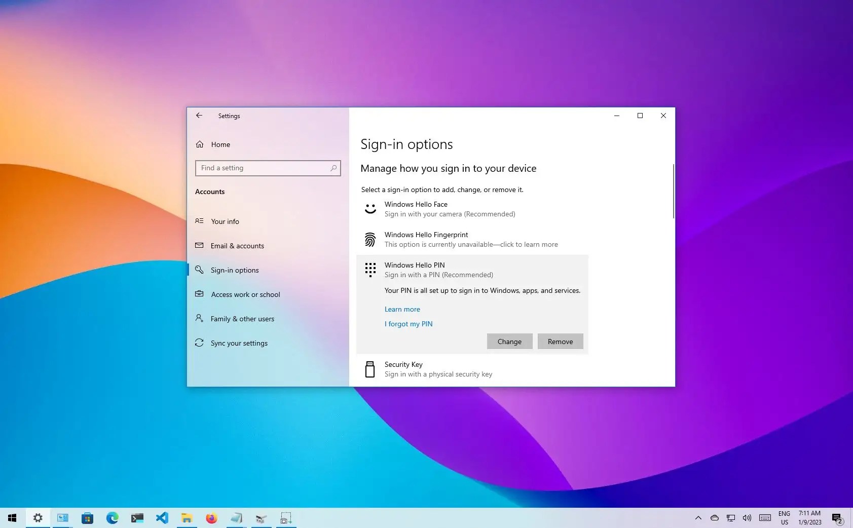 How to remove Windows Hello PIN on Windows 10 Pureinfotech