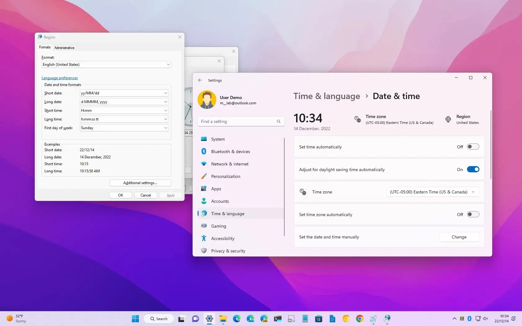How to change time and date on Windows 11 Pureinfotech