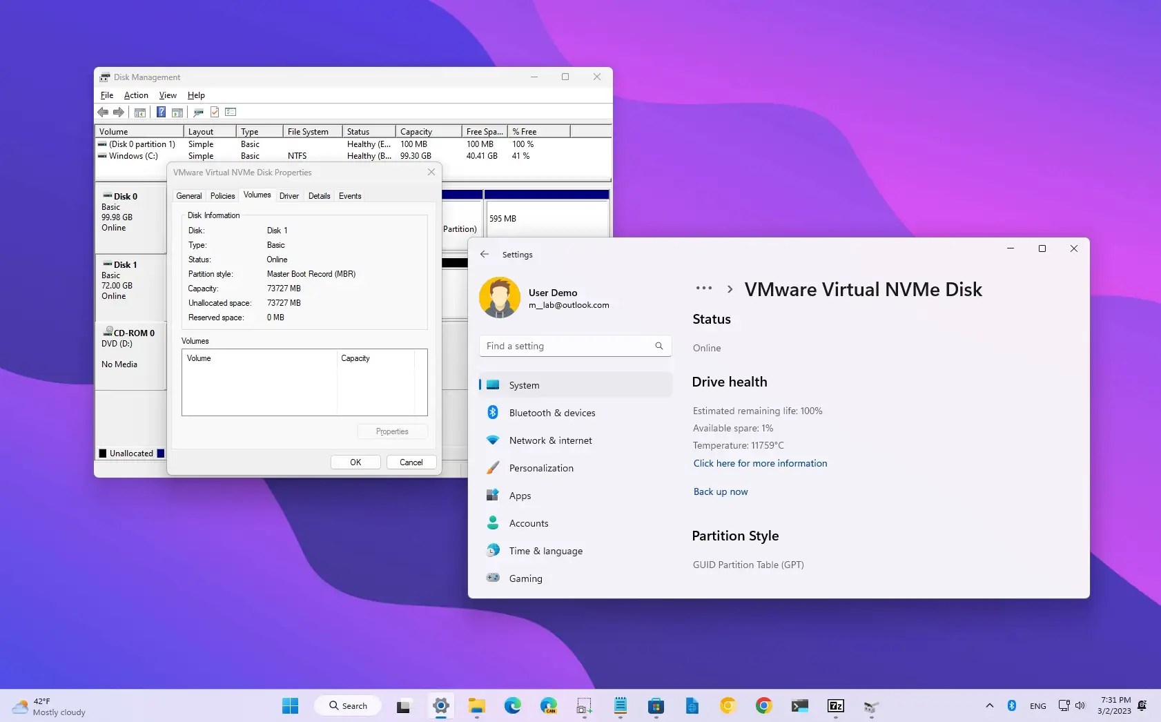 How to check partition style (GPT or MBR) on Windows 11 Pureinfotech