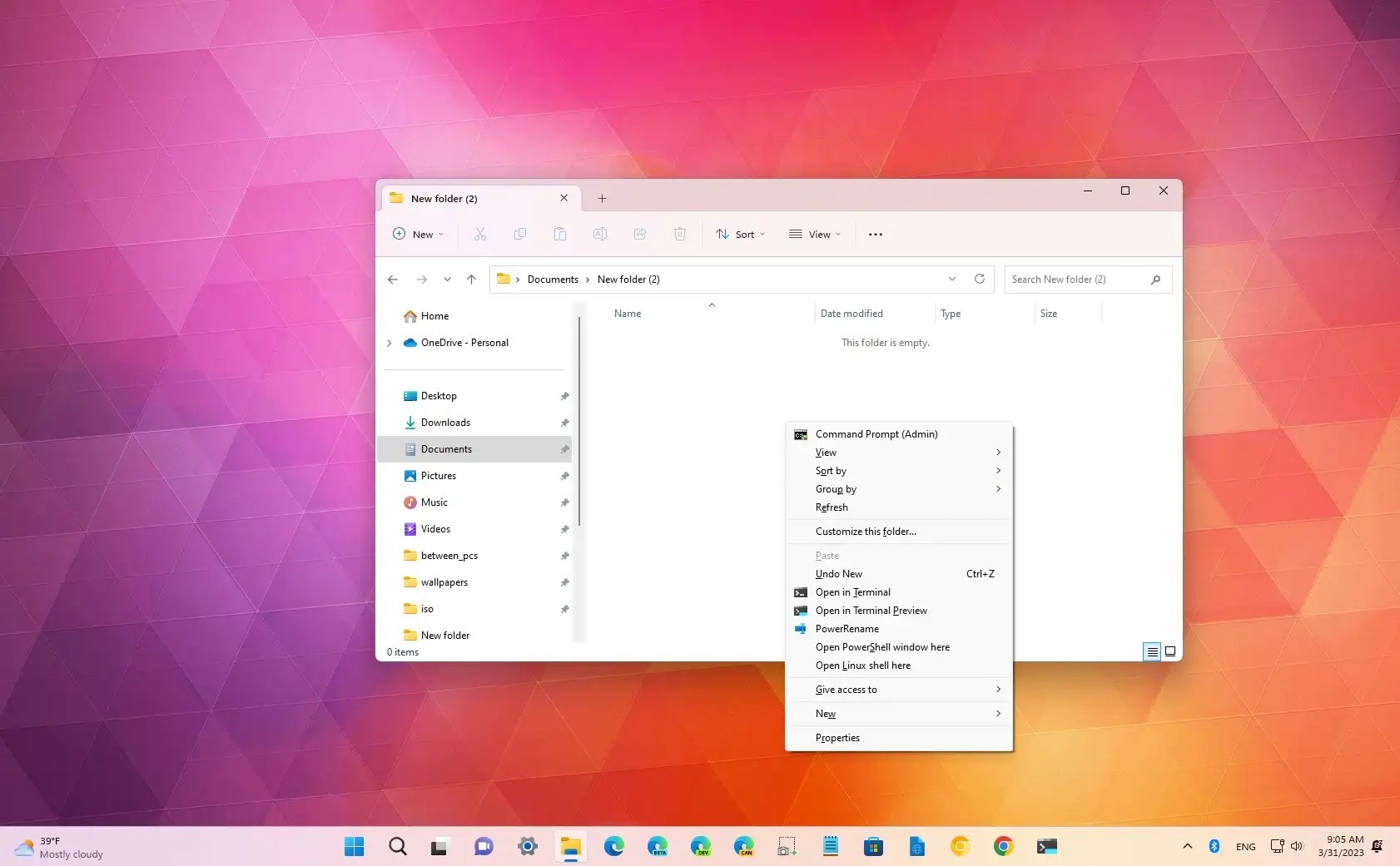How to add Command Prompt (admin) to File Explorer context menu on