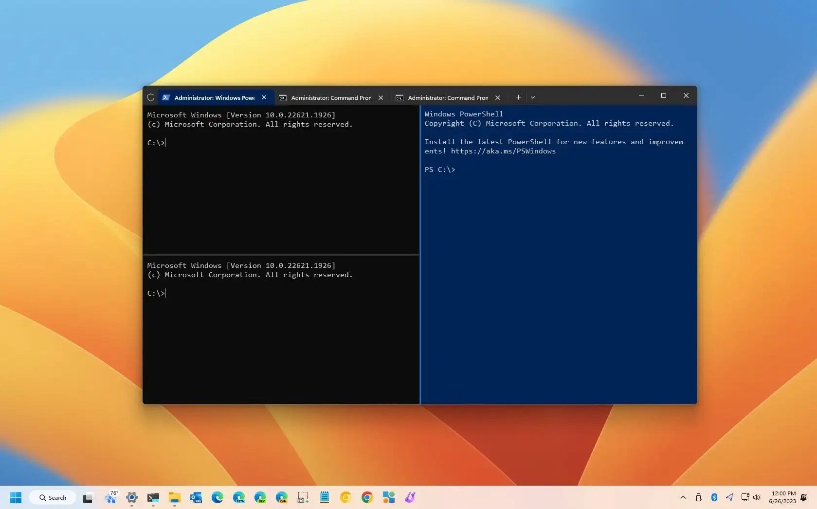How to manage tabs and panes on Windows Terminal on Windows 11