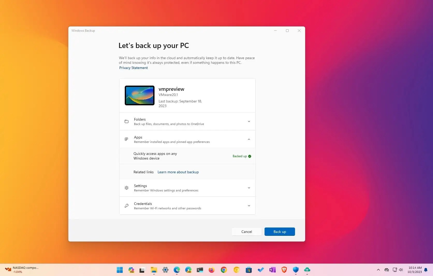 Microsoft won't let you uninstall new Backup app on Windows 11. Here's why Pureinfotech