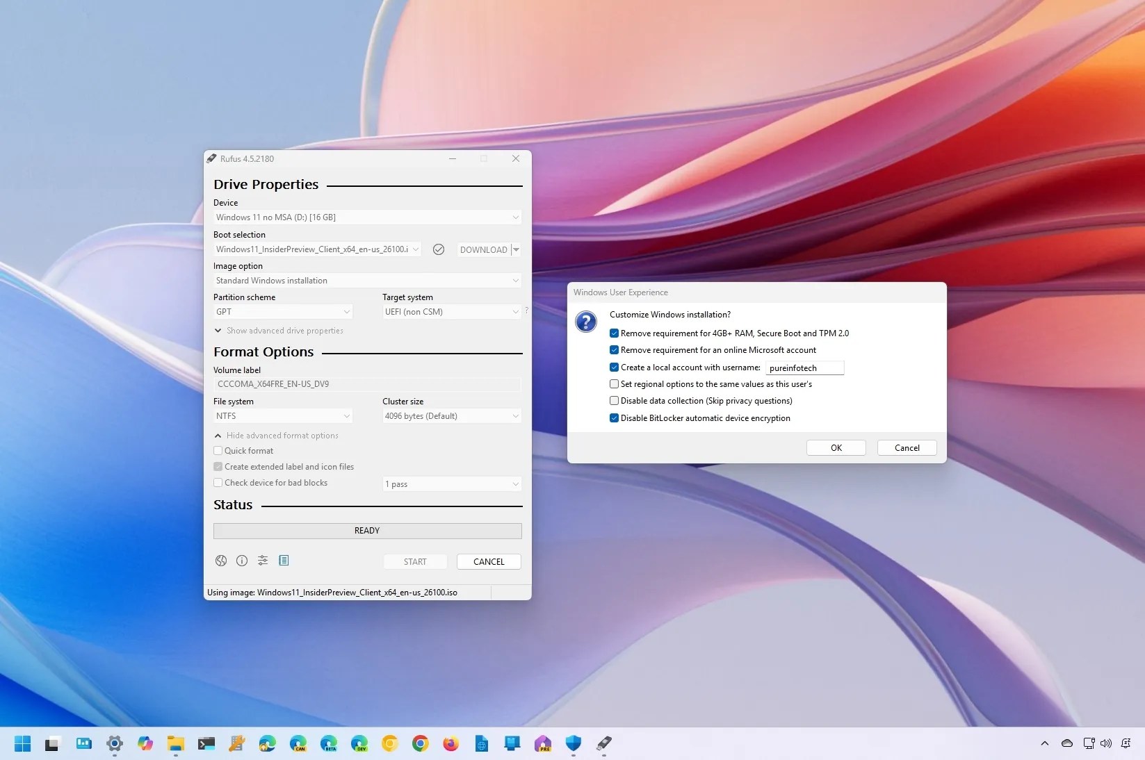 How to use Rufus to create bootable Windows 11 24H2 USB Pureinfotech