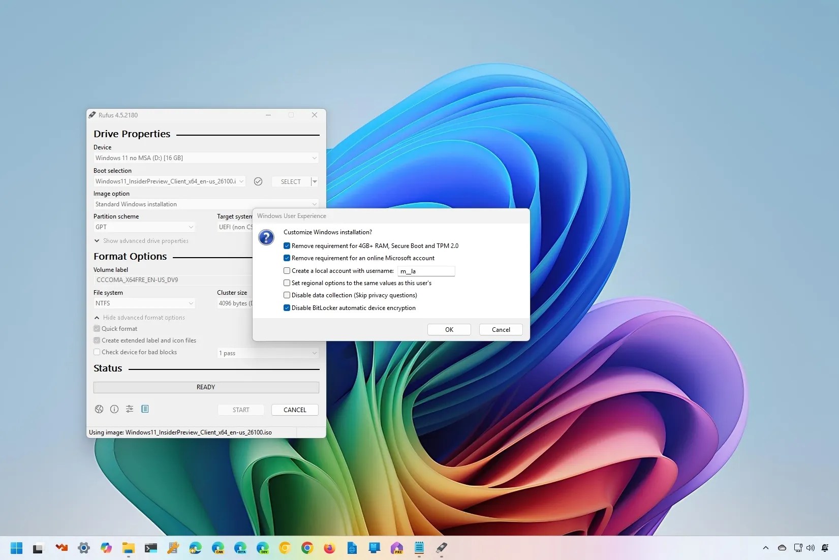 How to create Windows 11 24H2 USB for unsupported PCs using Rufus and