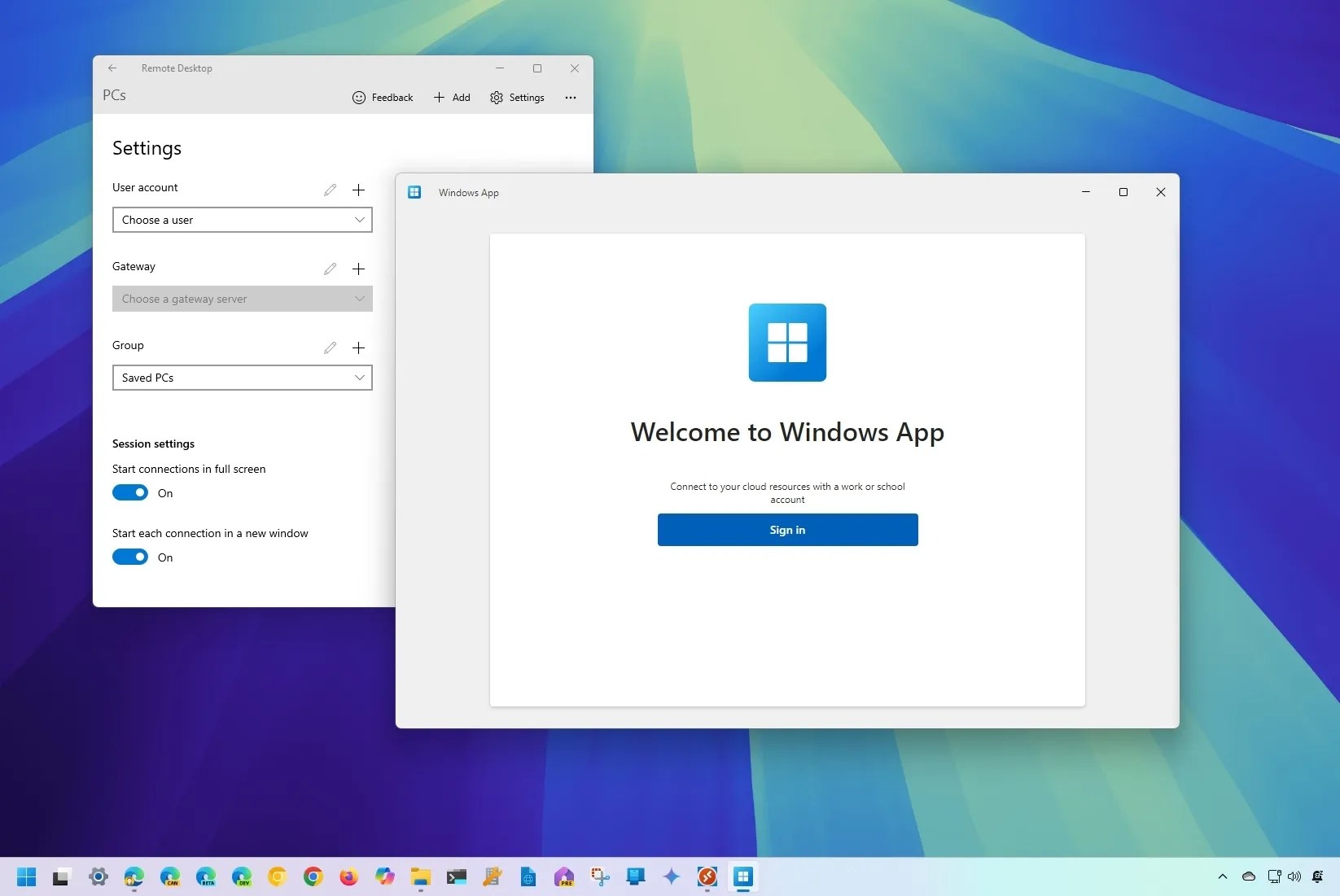 Windows App doesn't replace the Remote Desktop app for Windows PCs
