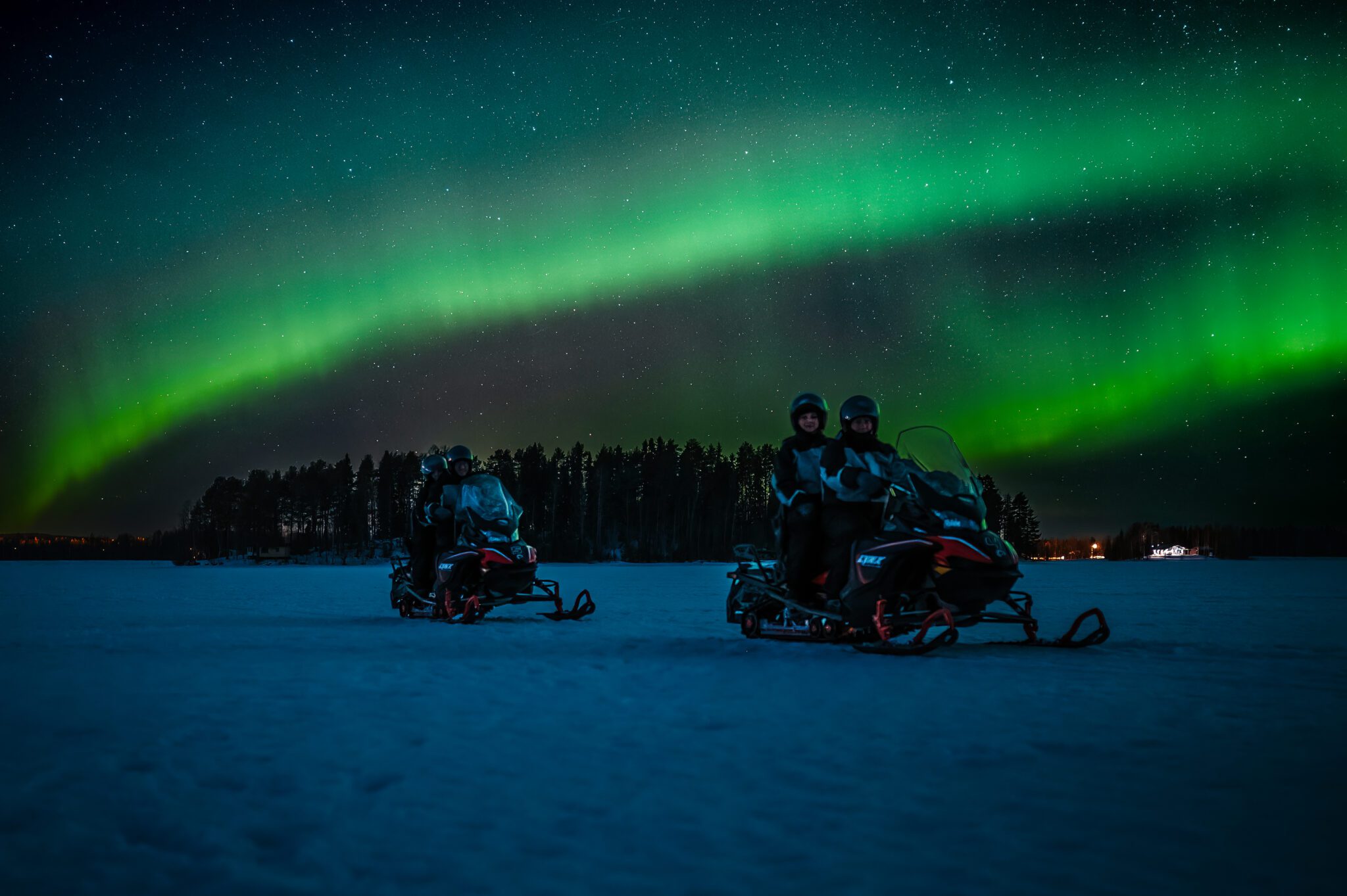Amazing Northern Lights with snowmobiles (Small group) — Pure Lapland