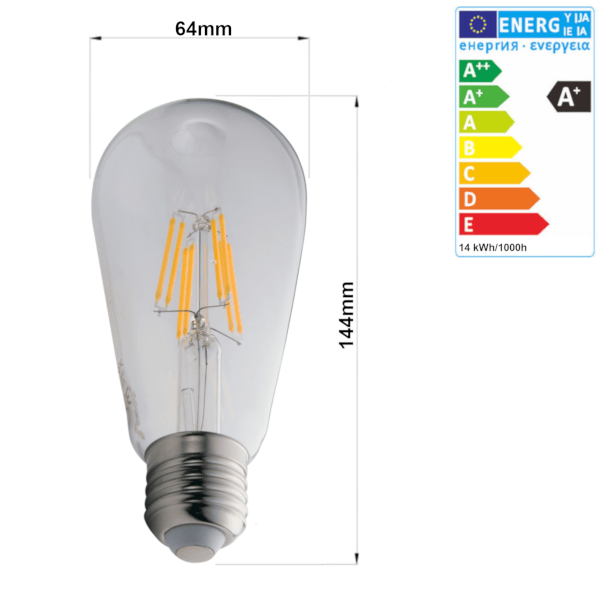 E27 E14 LED Filament 1W 14W Leuchtmittel Vintage Kerze Glühbirne Kolben Retro eBay