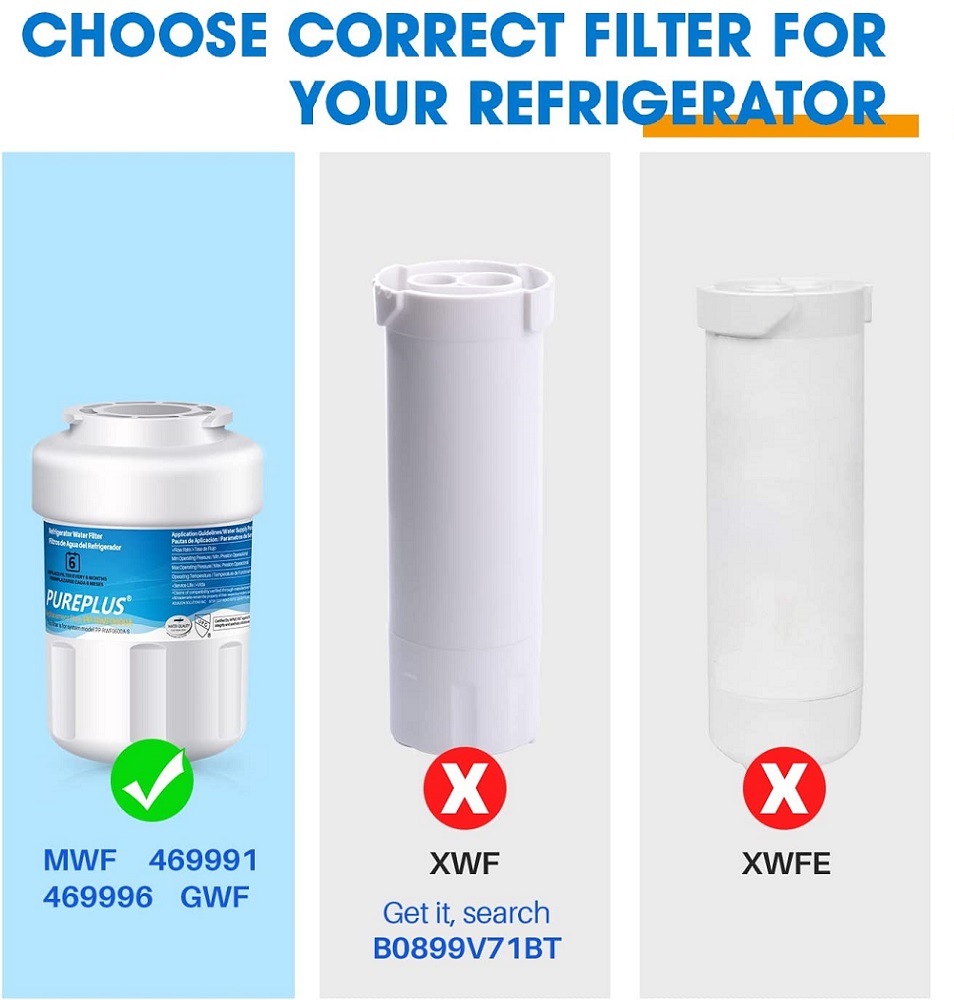 PUREPLUS GE MWF Smart Water Filter for GE Refrigerator PurePlus Filter