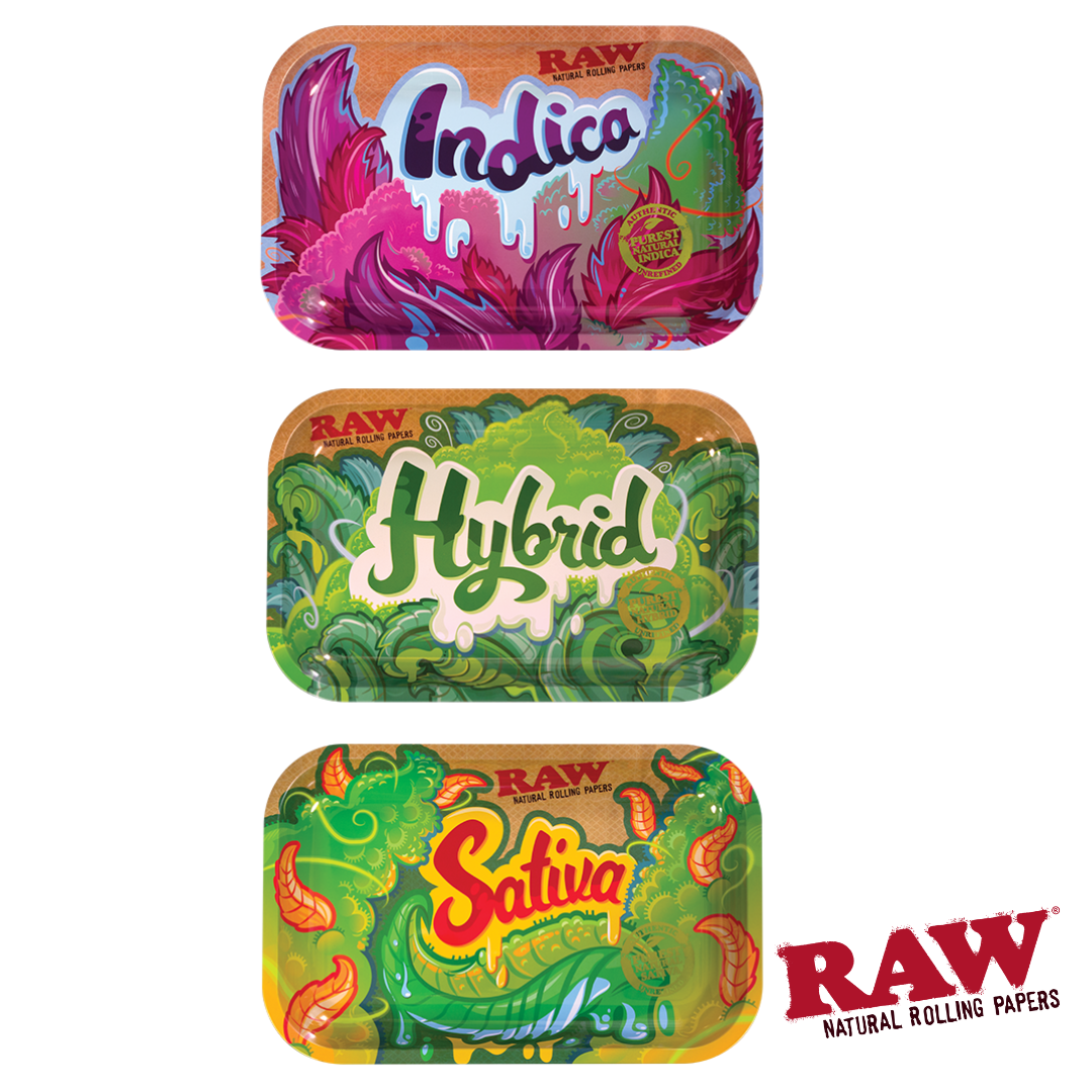 Indica, Sativa, Hybrid RAW Rolling Tray · PurePuff