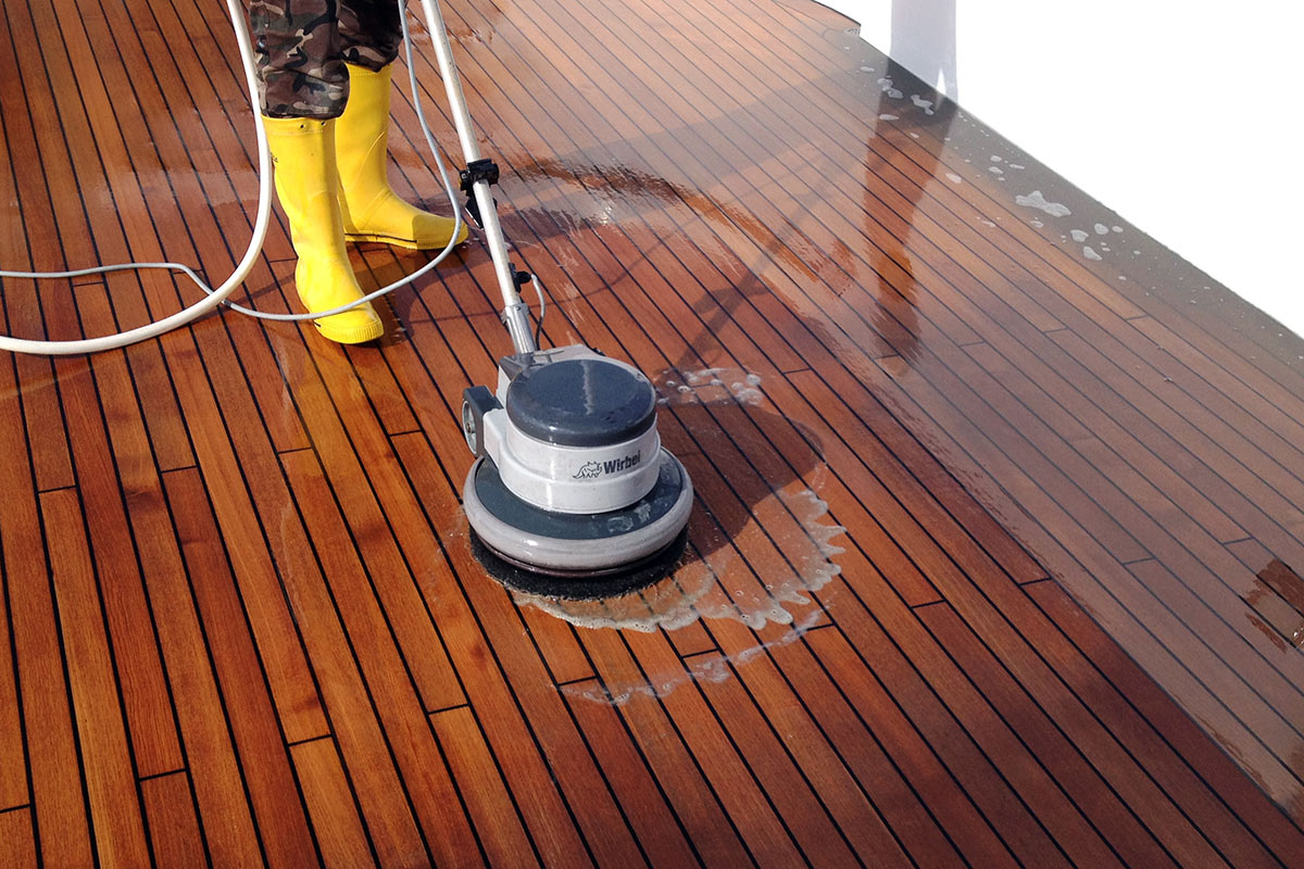 Teak deck cleaning & maintenance Pure Restorations