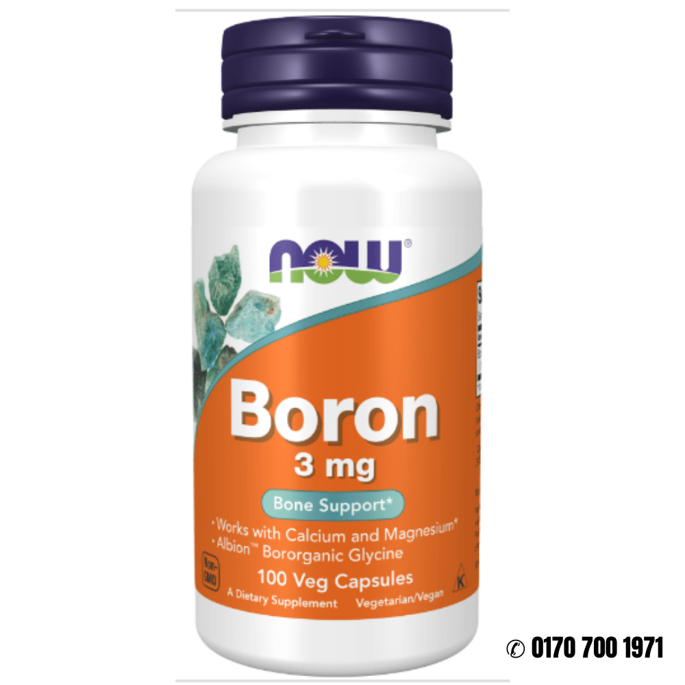 বোরন I NOW Boron Veg Capsules I 100 Veg Capsules I 3mg