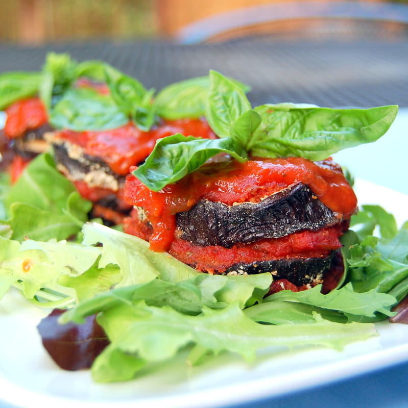 Baked Eggplant with Fresh Basil and Tomato Sauce Pure Thyme