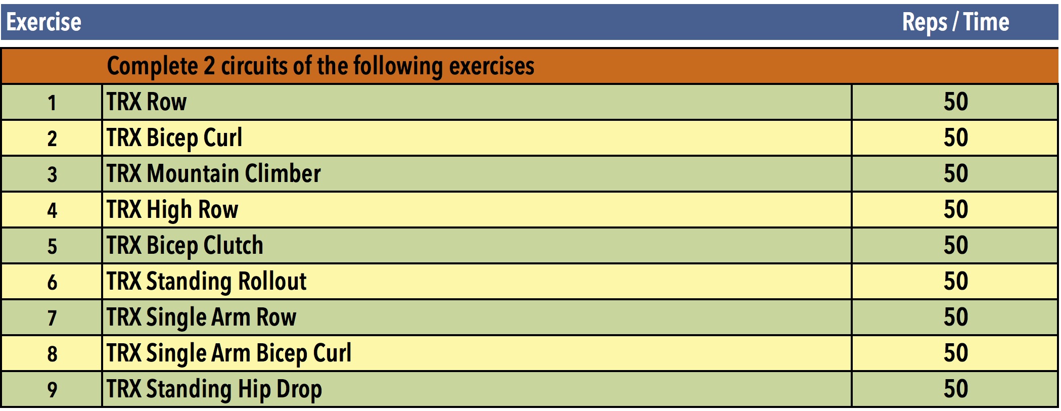 Trx Full Body High Volume Training Program 5 Day Training Plan