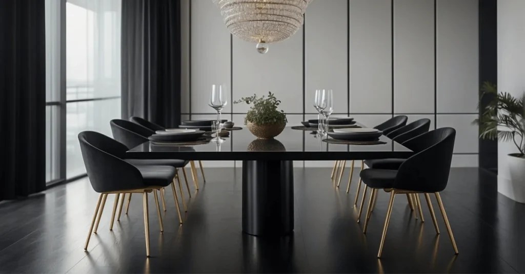 Sleek Minimal Dining Table Streamlined Design 2024