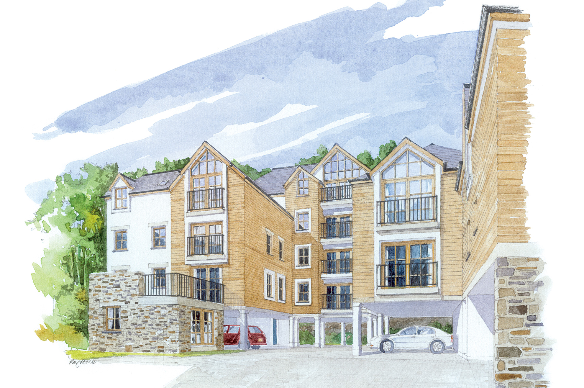 Luxury Riverside Apartments Architects St Austell Cornwall