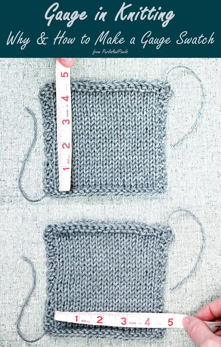 Knitting Gauge, Why and how to check gauge, lesson from PurlsAndPixels
