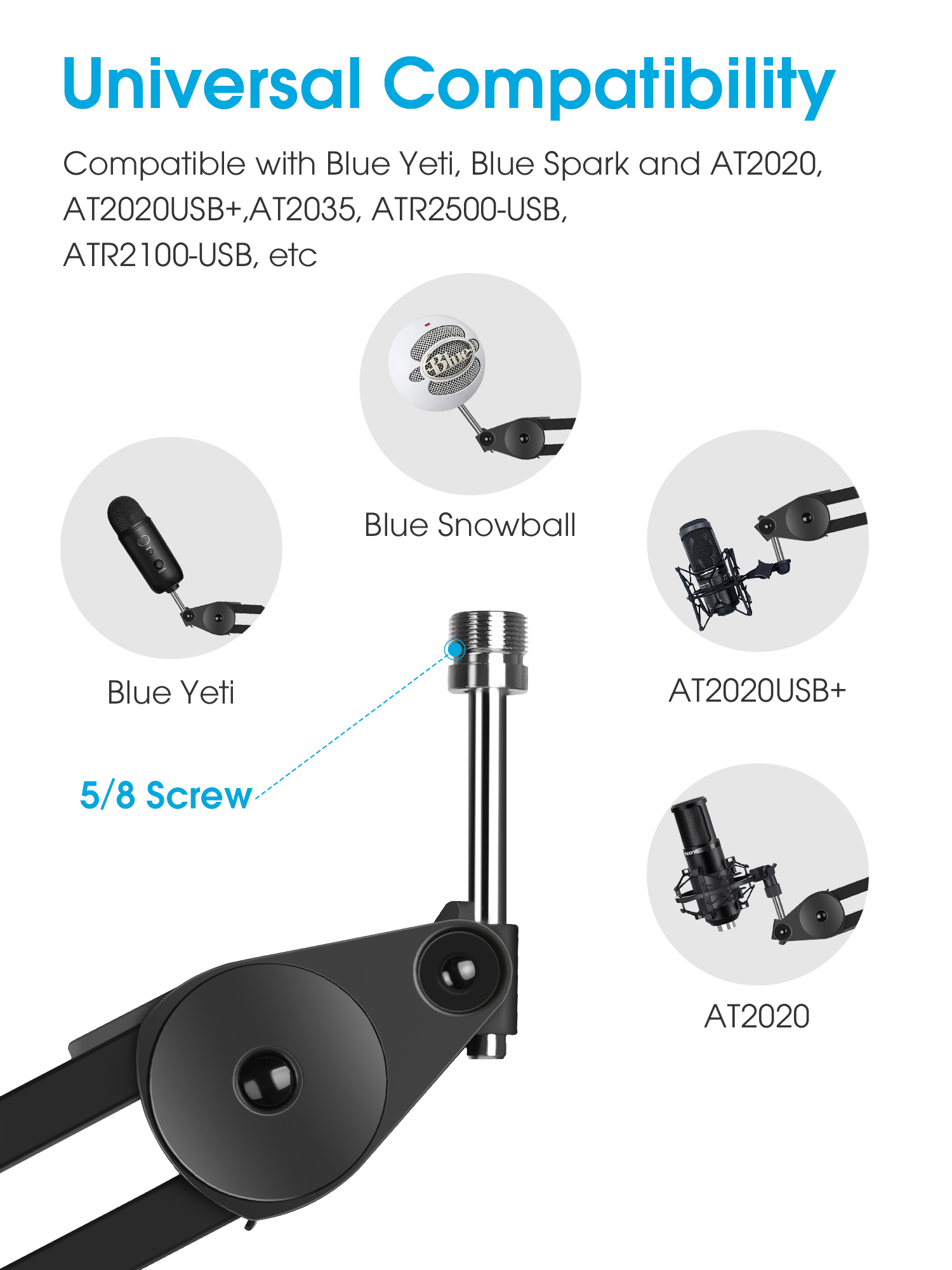MAS28 Adjustable Microphone Arm Stand Puroma
