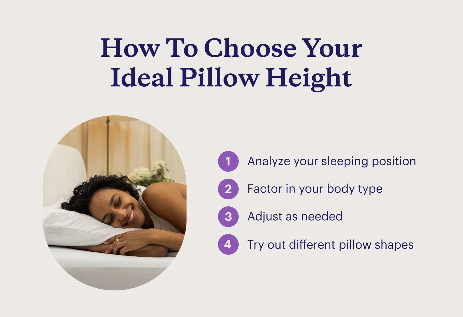 How To Choose Your Ideal Pillow Height (Loft) Purple
