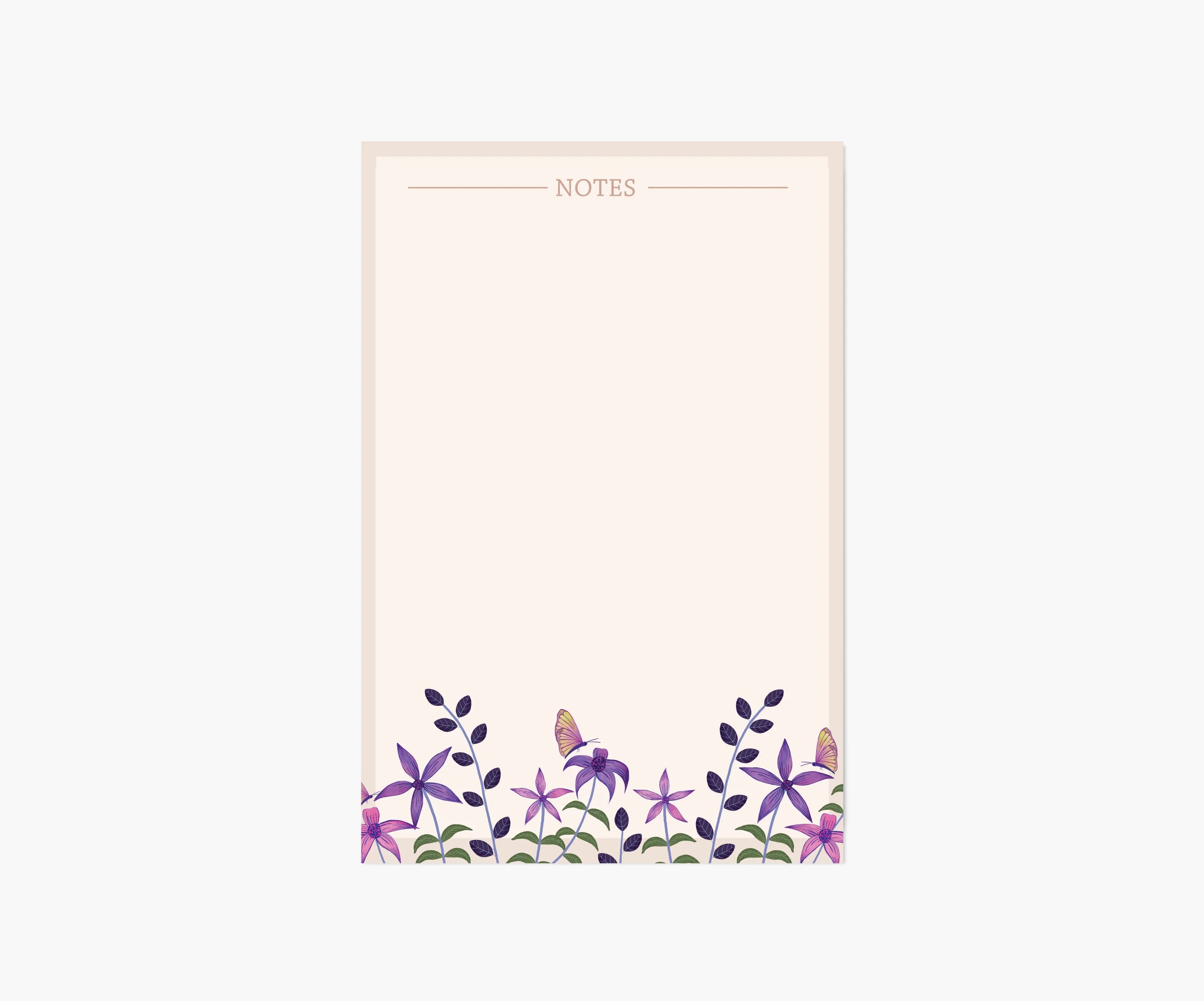 Pursyoo Purple Leaf Notepads 6"L x 4"W PURSYOO