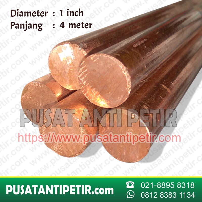 Copper Rod 1 inch GROUNDING Pusat Anti Petir Indonesia