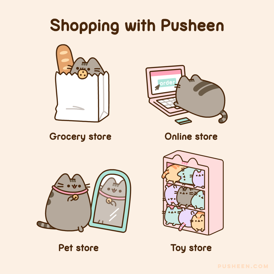 Pusheen Shopping with Pusheen