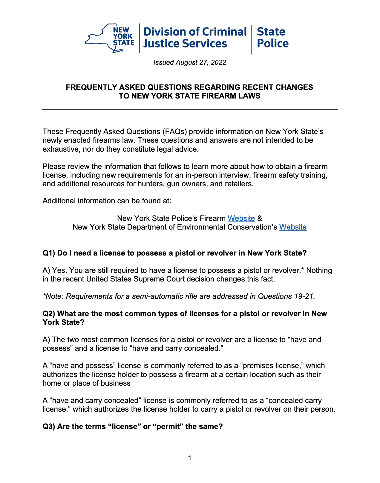 New Gun Law FAQ Putnam County Sheriff's Department