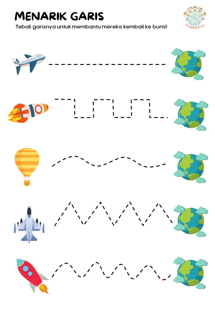 [ Seri Toddler Worksheet ] Lembar Kerja Anak Tracing Pack Fonik ABC