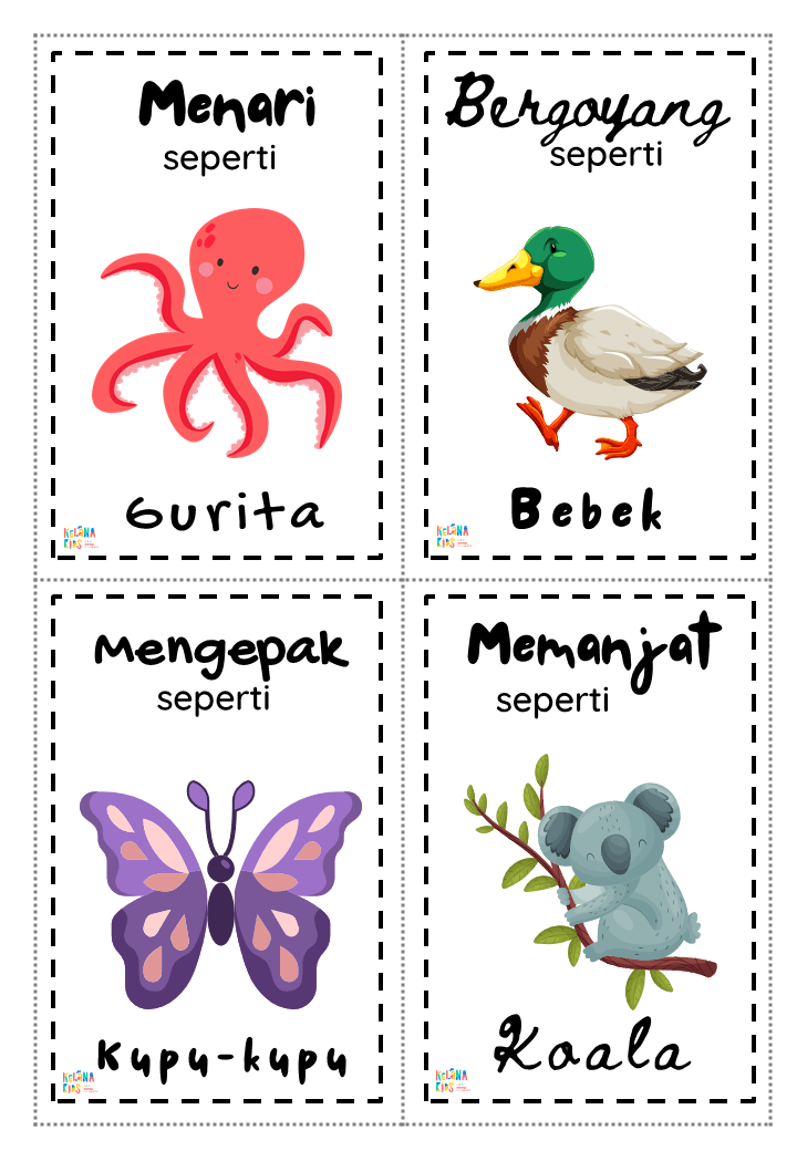 [ Printable Gratis Free Printable ] Animal Movement Cards TRAVEL