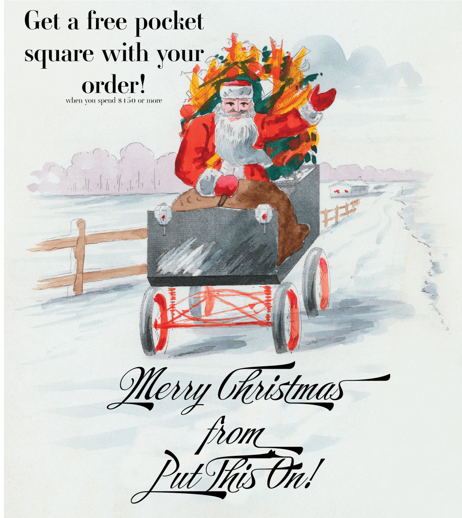 Last Day for Christmas Delivery & Free Pocket Squares Put This On