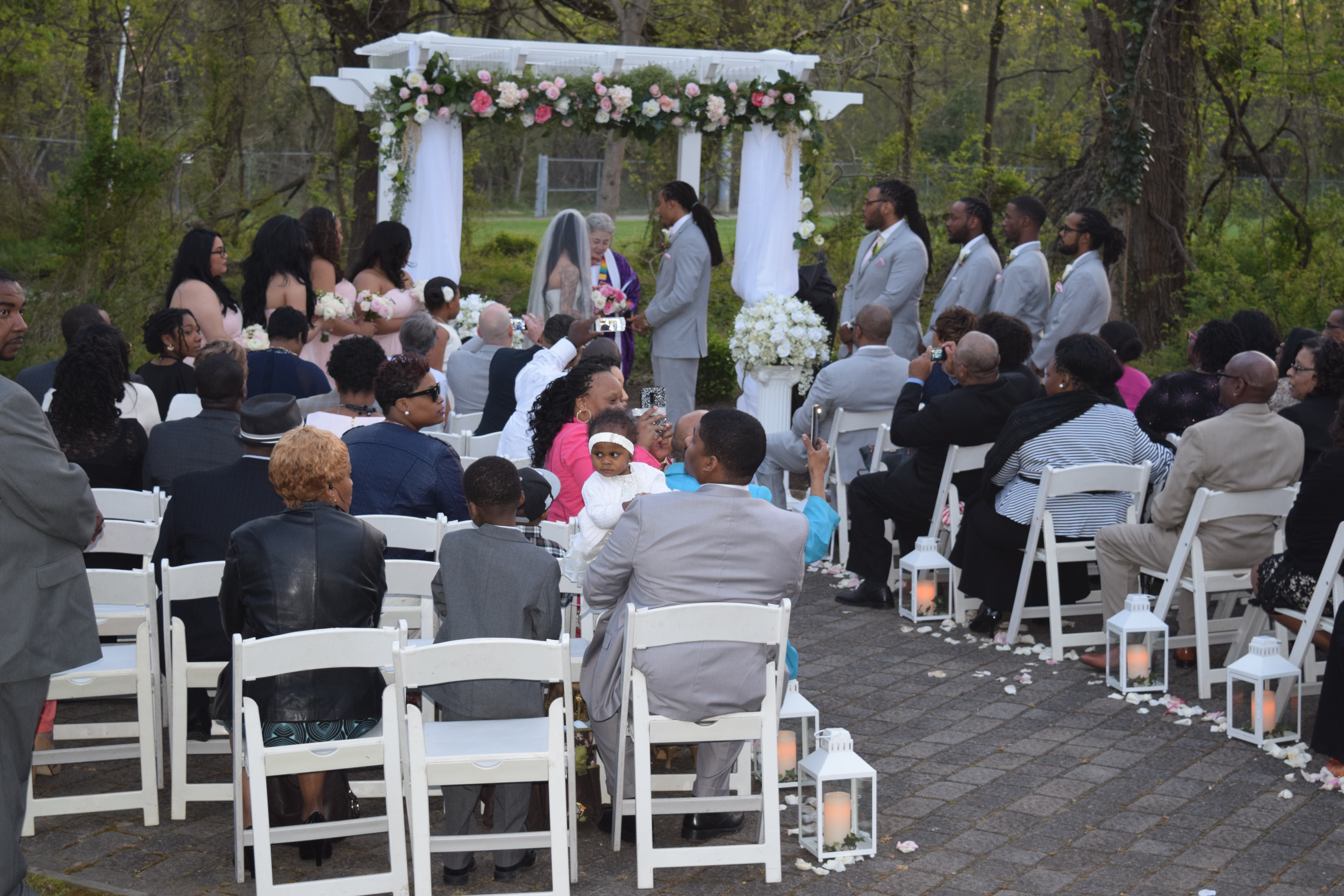 Historic Savage Mill Manor House Wedding Porsche & Ronnie Putting on