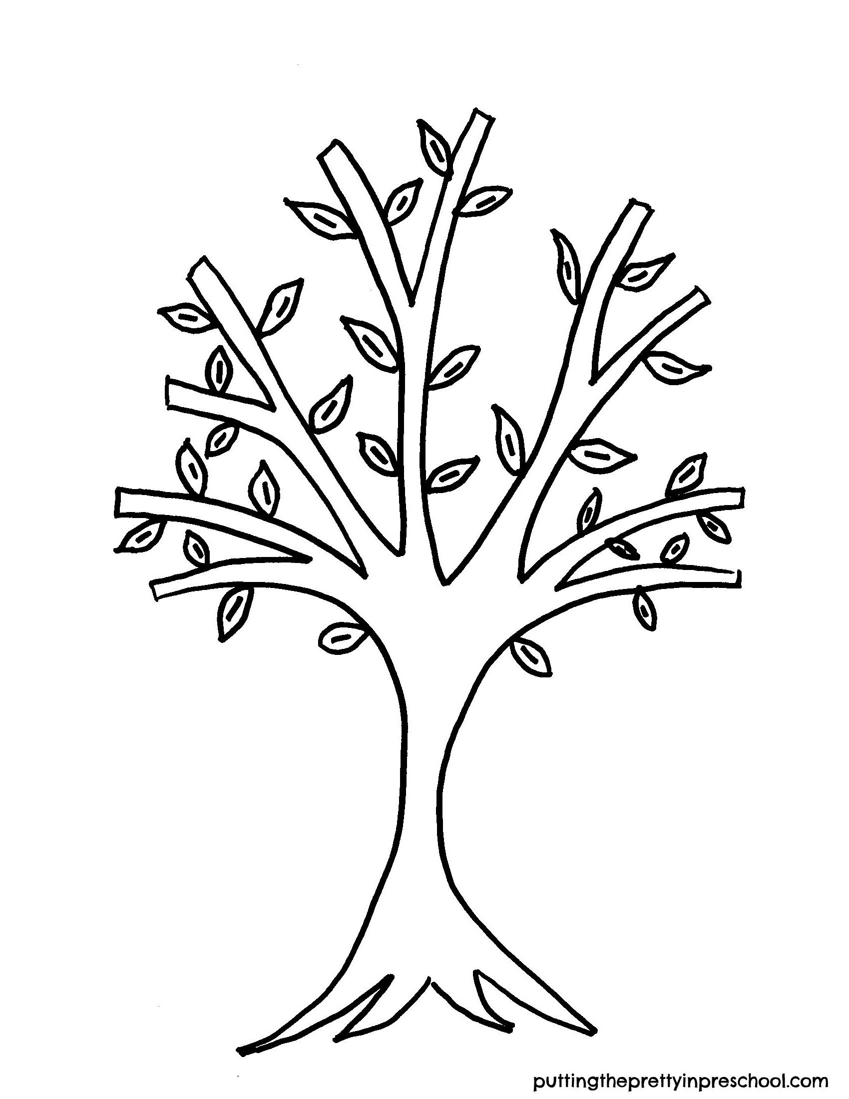 Neon Finger Paint Tree Art