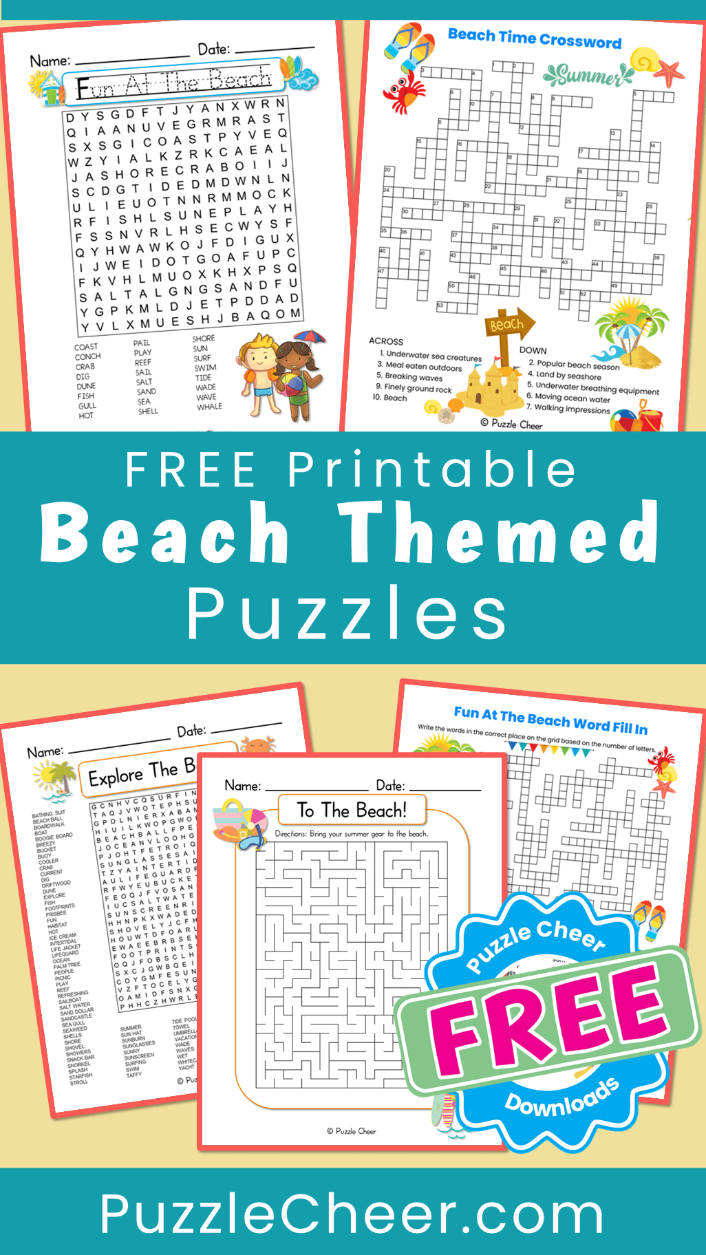 Beach Themed Puzzles - Puzzle Cheer