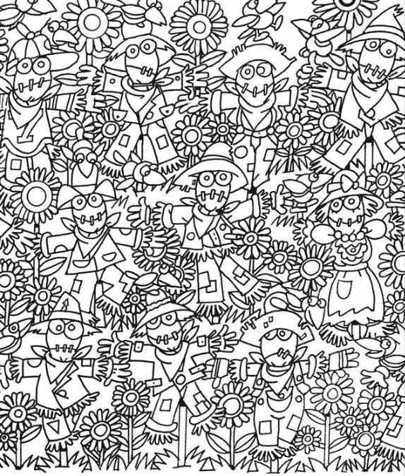 Spot The Birdhouse Hidden Among Scarecrows Puzzle Fry