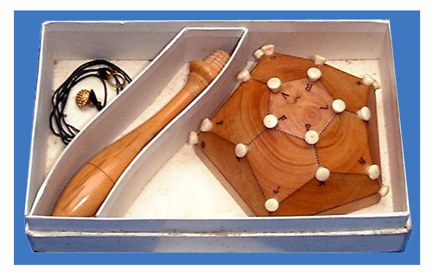 Sir William Hamilton's Icosian Game and Traveller's Dodecahedron Puzzle.