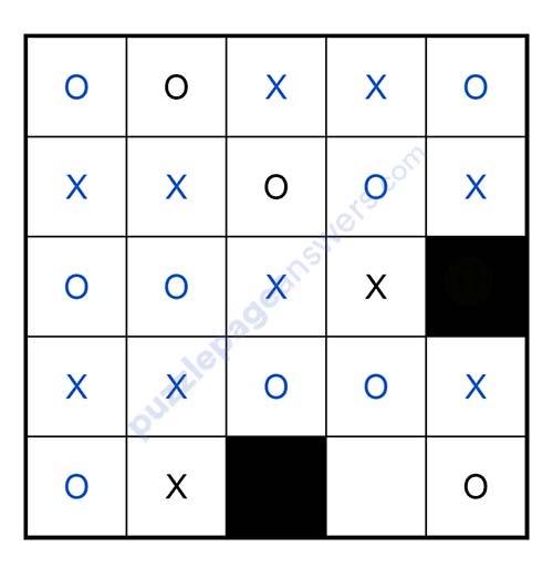 Puzzle Page Os and Xs Issue 1 Page 3 Answers