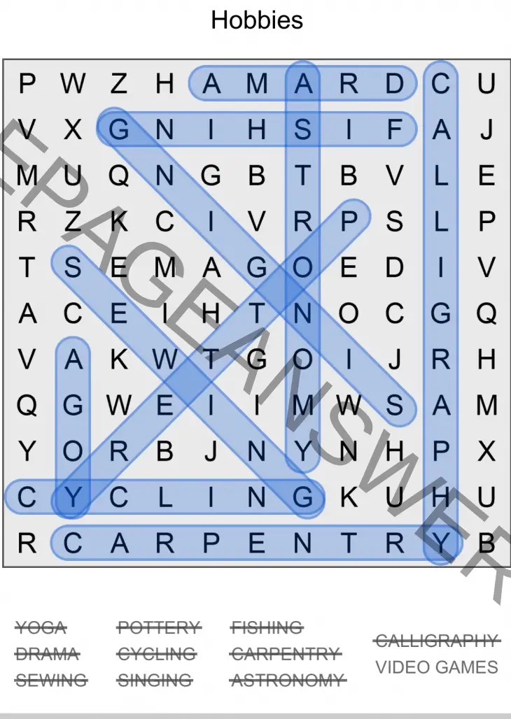 Puzzle Page Word Search May is 15 2020 Answers Puzzle Page Answers