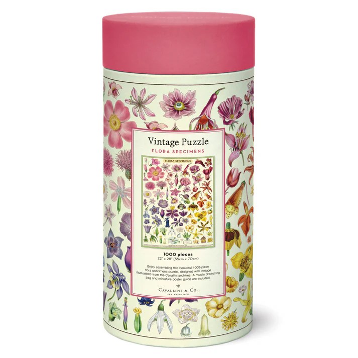 Cavallini & Co Vintage Puzzle Flora Specimans 1000 Jigsaw Piece