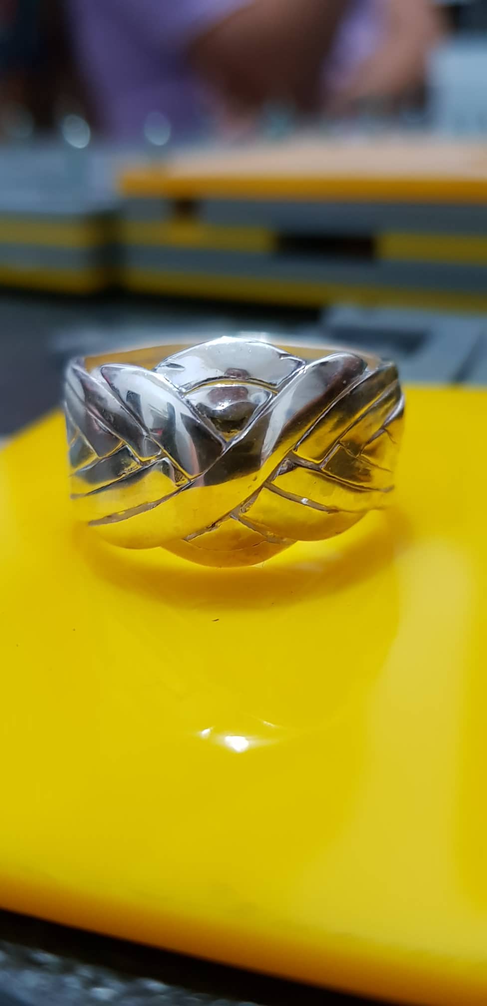 STERLING SILVER 8BAND PUZZLE RING