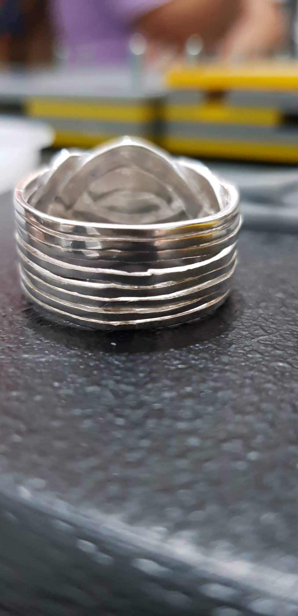 STERLING SILVER 8BAND PUZZLE RING