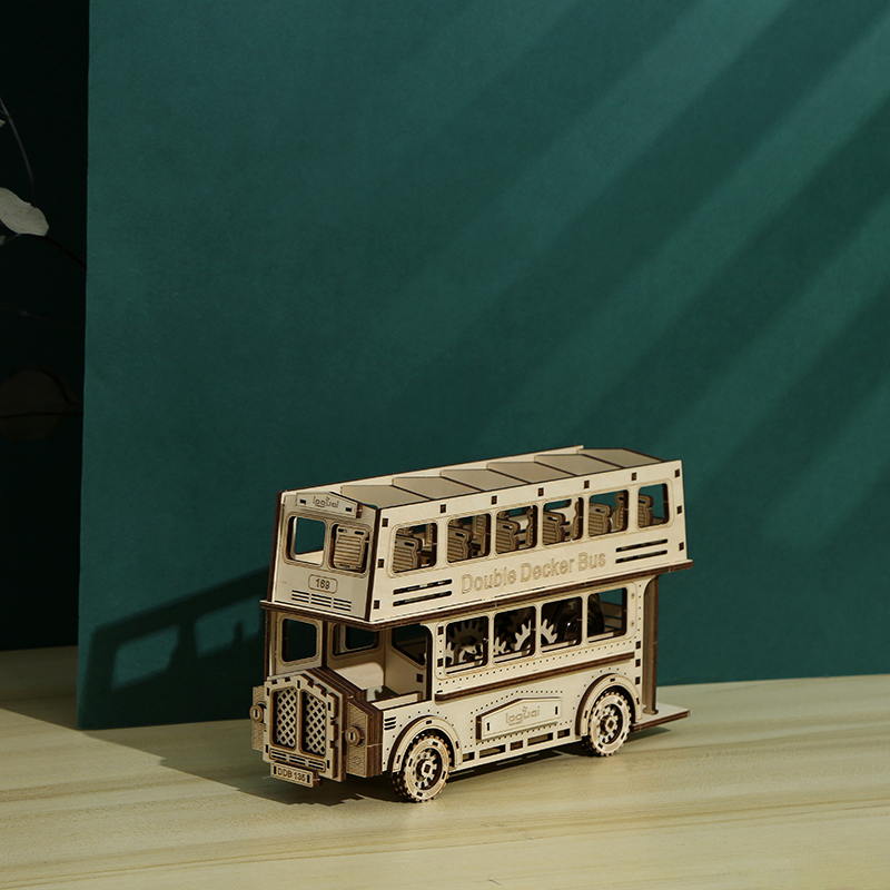 DIY wooden model kits Australia DoubleDecker Bus