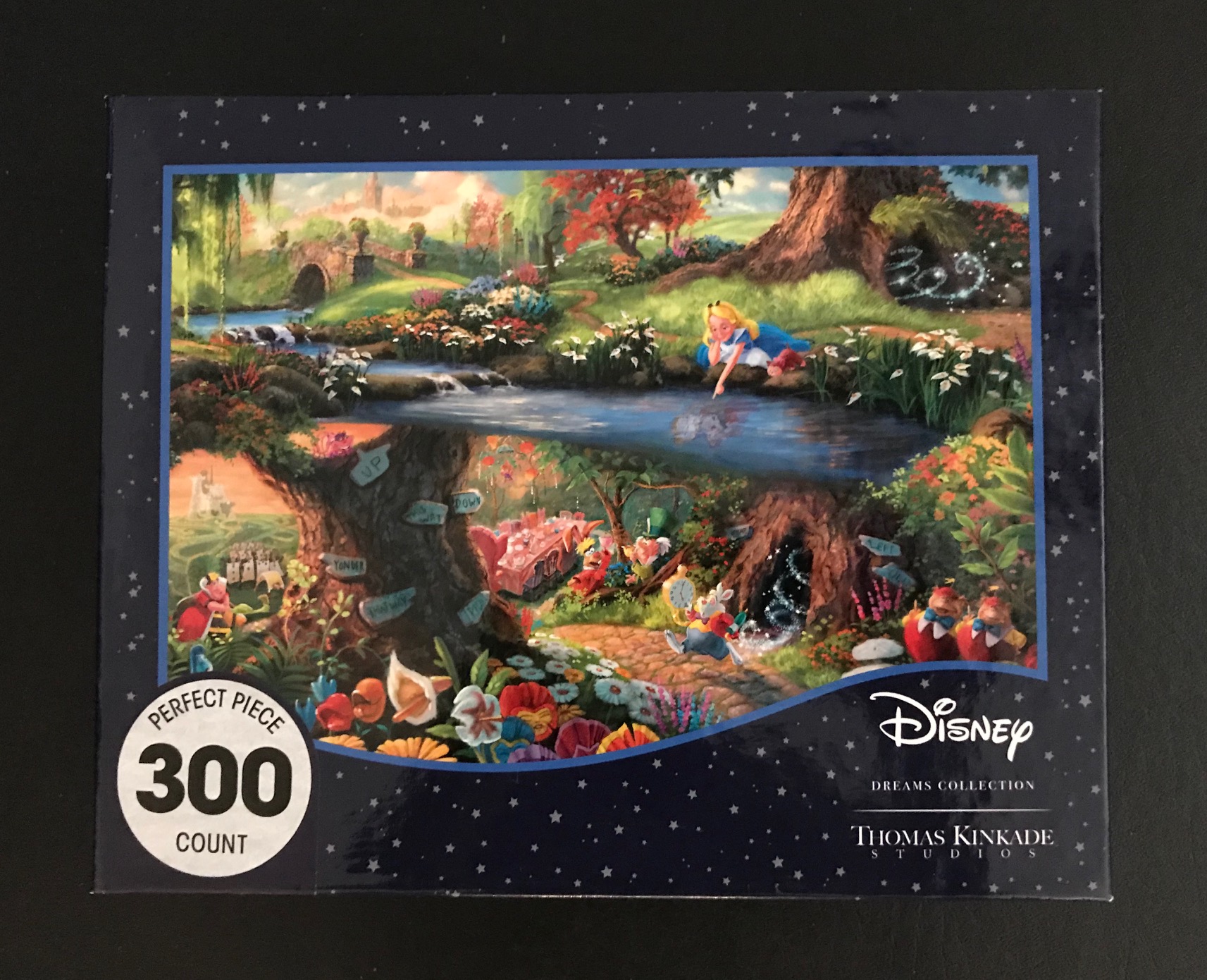 30134 Ceaco Disney Dreams Thomas Kinkade Alice in Wonderland 300 Piece Puzzles on Wheels