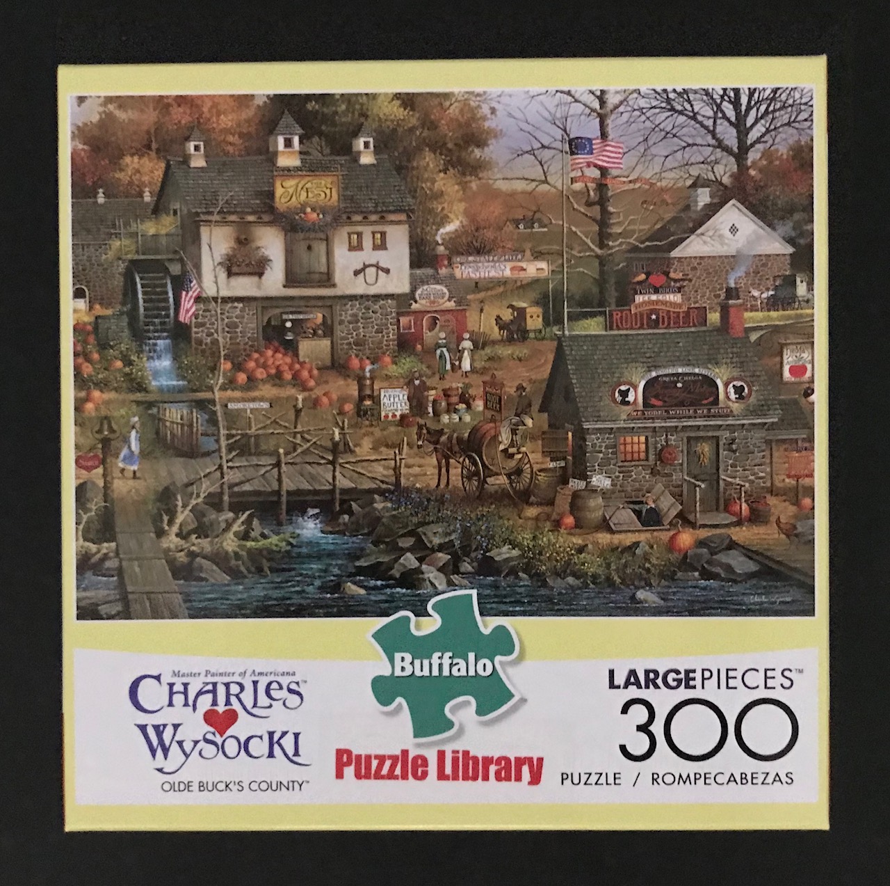 30180 Buffalo 21.25" x 15" Charles Wysocki Olde Buck's County 300 Piece Puzzles on