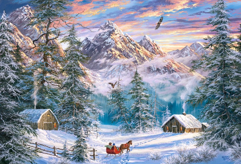 Castorland Mountain Christmas Puzzle Review Puzzles Please