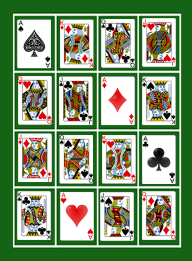 4×4 Face Card Puzzle puzzlewocky