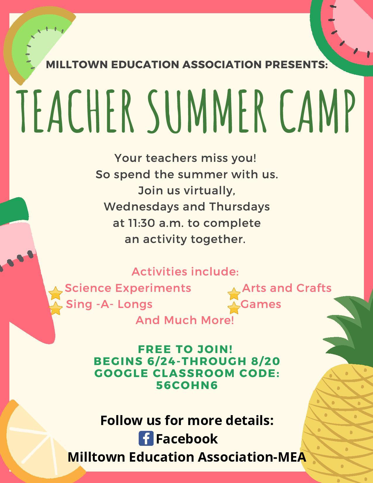 MEA Summer Camp Parkview School