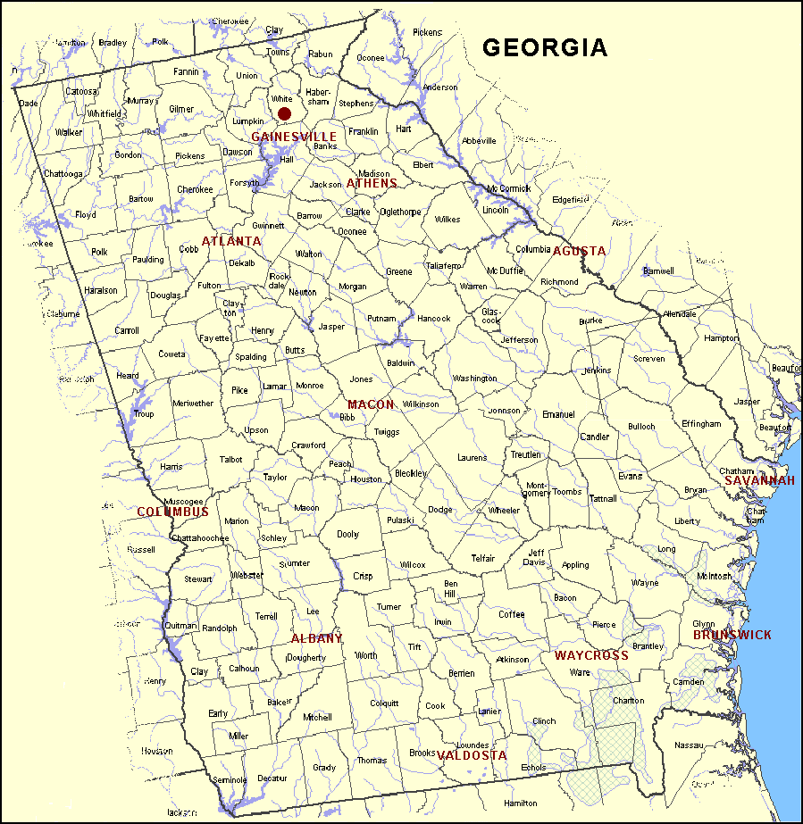 Maps North Mountains, White & Lumpkin Counties, Paradise