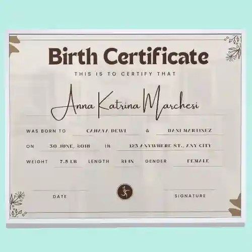 Birth Certificate Printing PVC CARD PRINTING