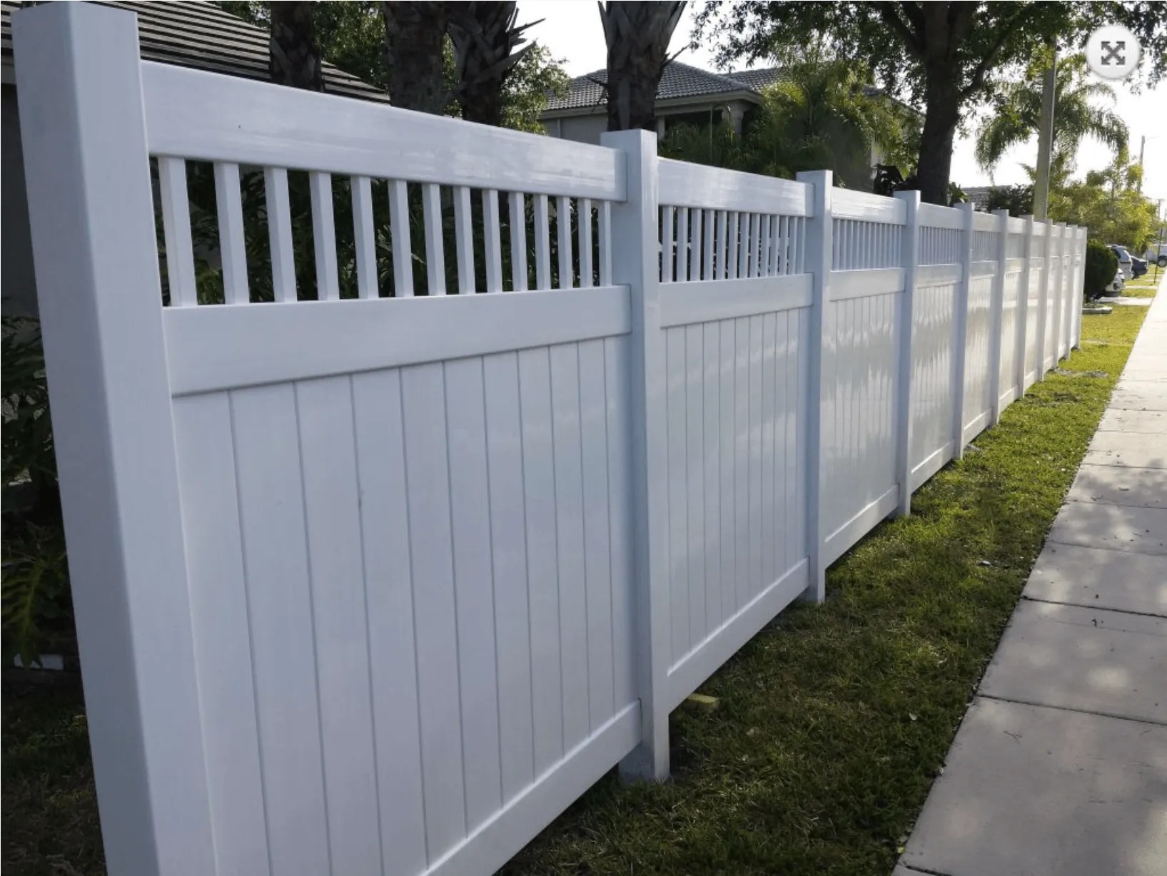 Hollywood Picket Top Vinyl Privacy Fence South Florida PVC Fence